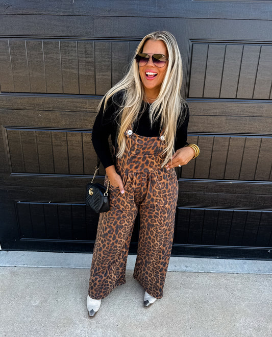 Cheetah Karli Boho Overalls