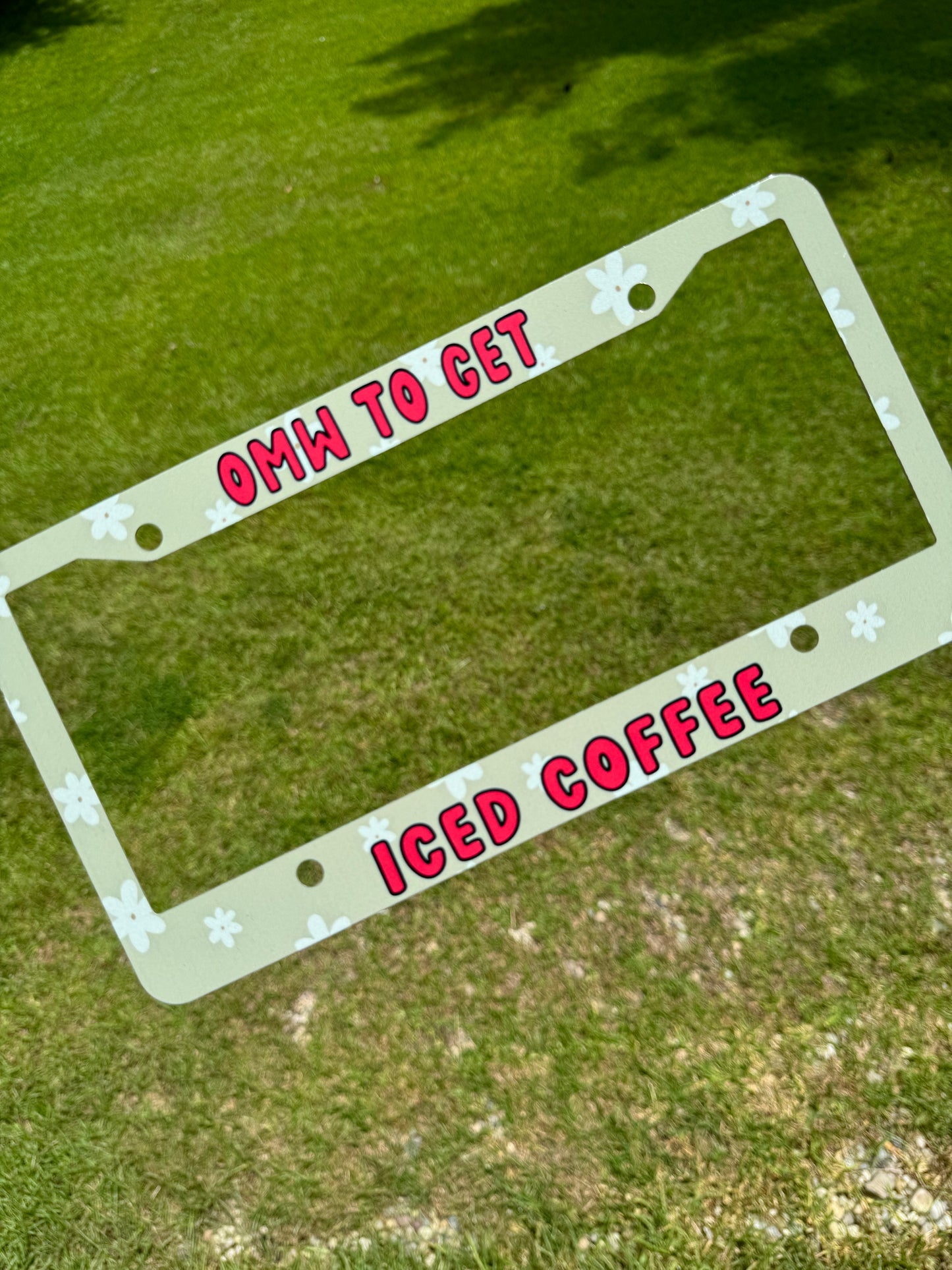 License Plate Frame - Iced Coffee